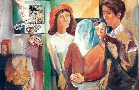 Композиција са античким мотивом, 1985 - Милан Ђокић