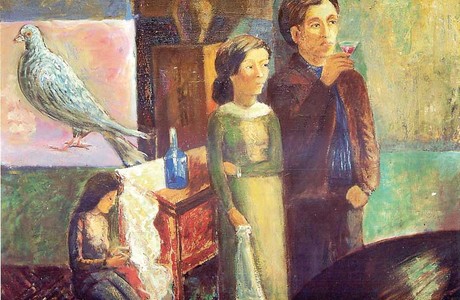 With a pigeon, 1987 - Milan Djokic