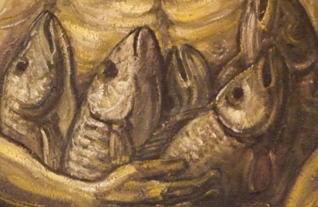 Old fisherman, oil on canvas - Miloš Bojović