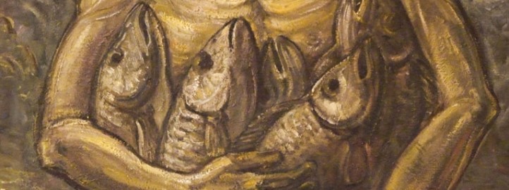 Old fisherman, oil on canvas - Miloš Bojović