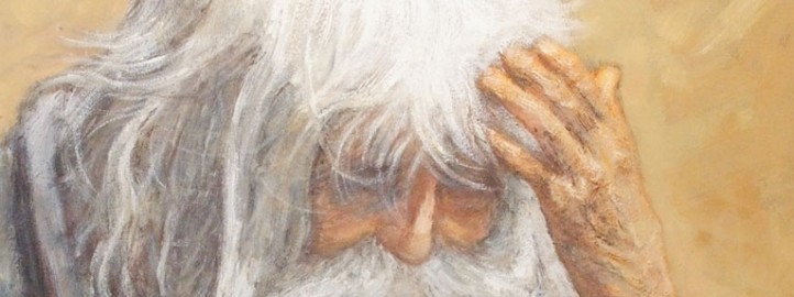 Деда, уље на платну - Милош Бојовић