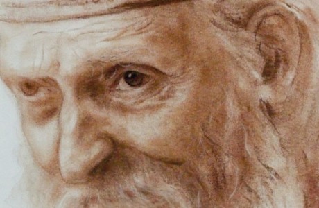 Светац, сепија на папиру - Милош Бојовић