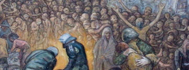 Бели анђео, уље на платну - Милош Бојовић